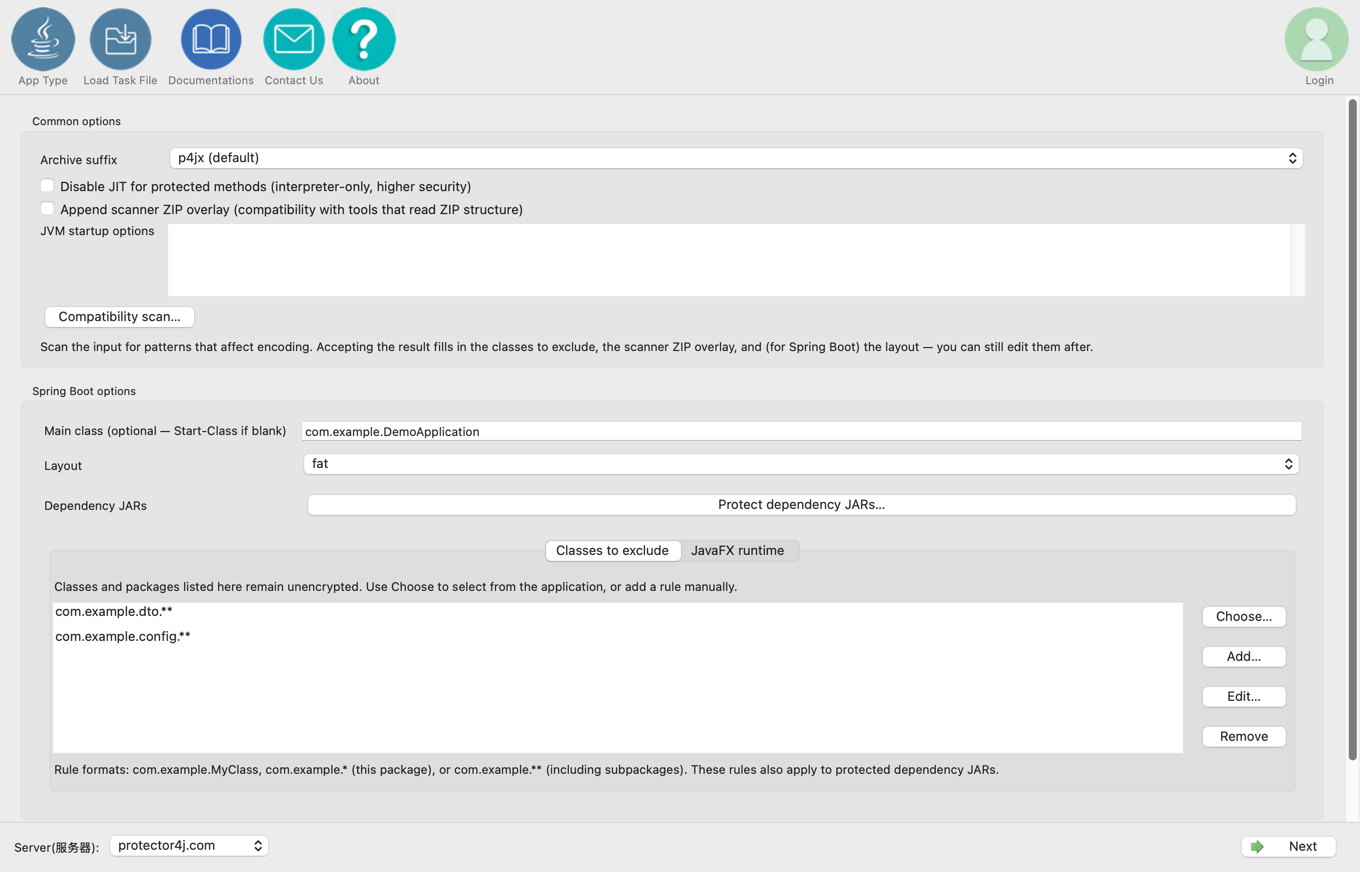 Configure advanced Spring Boot parameters